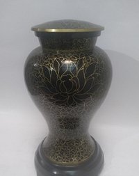 Painting Etienne Cloisonne Metal Urn- Black