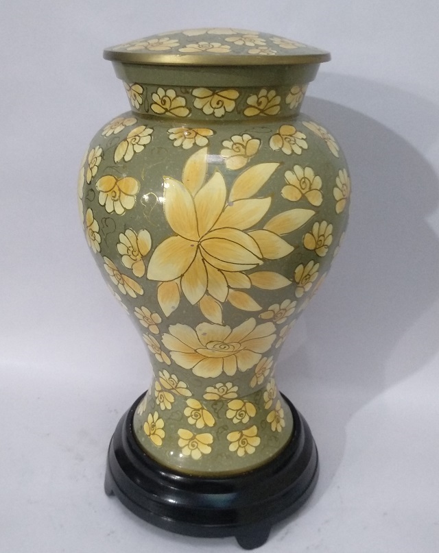 Cloisonne Urn For Ashes-Red