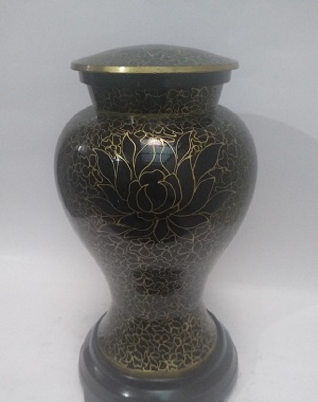 Cloisonne Urn For Ashes-Red