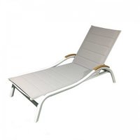 Weather Resistant Grey Teslin Fabric Outdoor Lounge Chairs Set