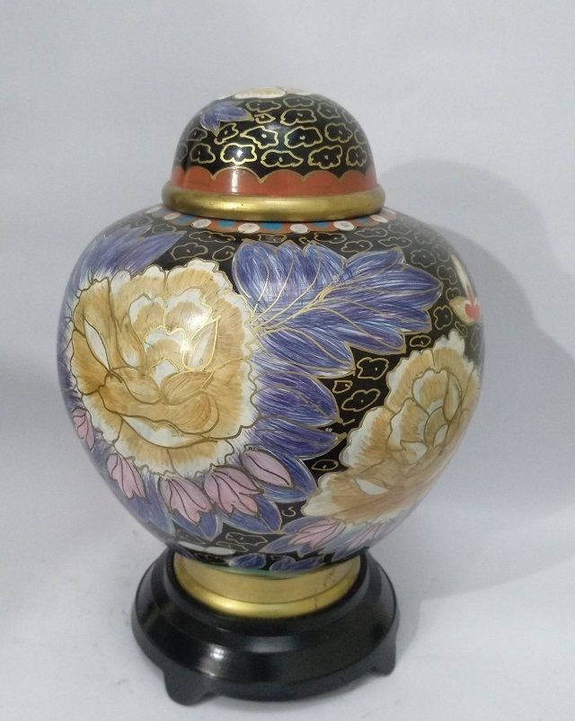 Flower Cloisonne Urn- Adult