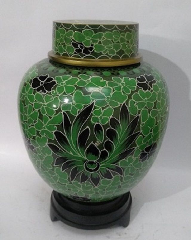 Wholesale Cloisonne Cremation Urn- Black