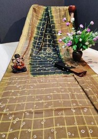 Cotton Bandhani Sarees