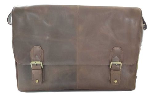 Brown Genuine Leather Travel Bag