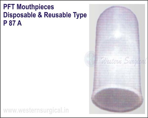 Disposable & Reusable Type Pft Mouthpieces - Application: Medical