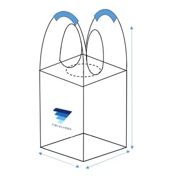 Two Loop FIBC Bag - Durable Polypropylene Material, Custom Size & Color, 500-3000 kg Capacity | Designed for Material Transportation & Packaging