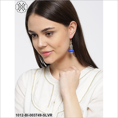 Ladies Designer Earring - Metal & Bead Construction | Lightweight Durable Design for Parties Engagements and Gift Giving