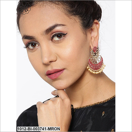 Ladies Imitation Earring - Metal & Beads, Multiple Sizes & Elegant Colors | Perfect for Party, Engagement, Anniversary & Gift Occasions
