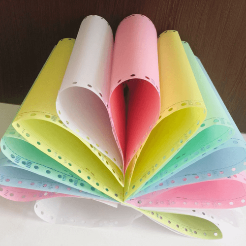 carbonless paper continuous forms