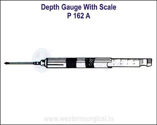 Depth Gauge With Scale By WESTERN SURGICAL