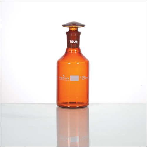Reagent Bottle-Amber Glass-Glass Stopper