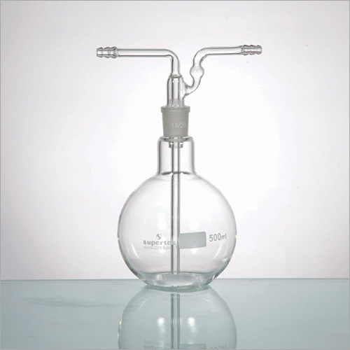Gas Washing Bottle-Flat Bottom Flask