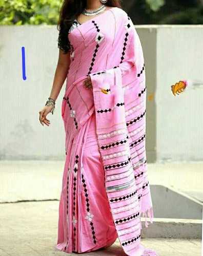 Baby Pink. Khesh Applique Saree