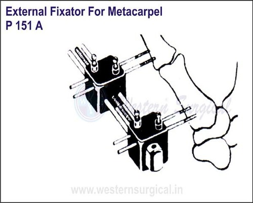 Adjustable Orthopedic External Fixator For Metacarpel - Color: Silver