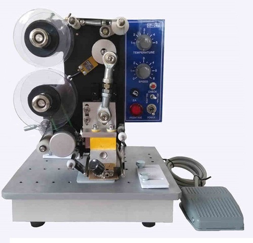Semi-Automatic Motorised Ribbon Printer Machine