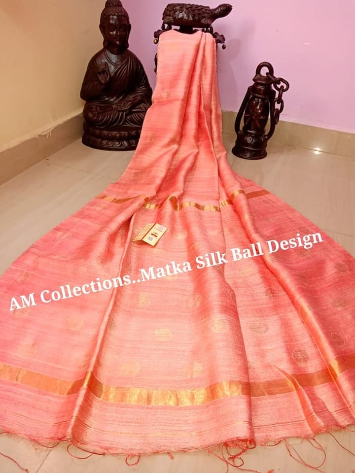 Pure Matka ball design jamdani saree