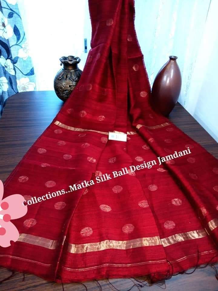 Pure Matka ball design jamdani saree