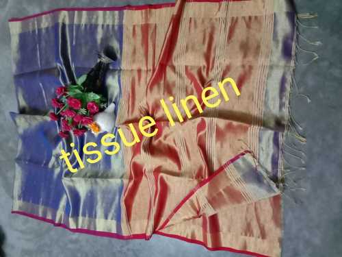 Tissue linen handloom saree