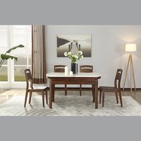 Wooden Dining Furniture Set - Solid Wood Construction | Machine Cut Precision, Timeless Design