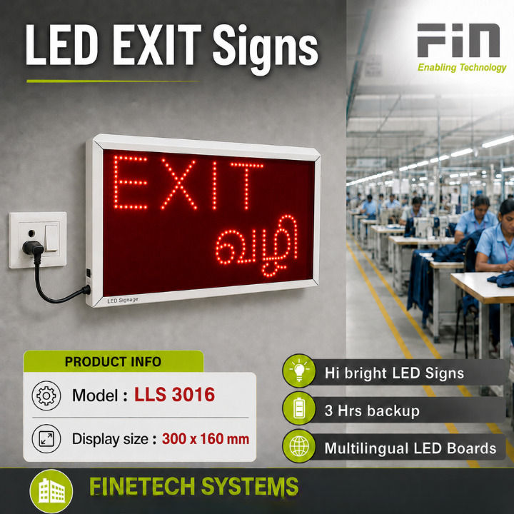 Exit Vali Led Sign Light - Voltage: 220 Volt (V)