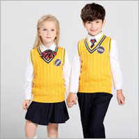 Half Sleeve Kids School Sweater