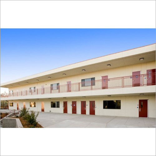 Red And Light Yellow Prefabricated School Building