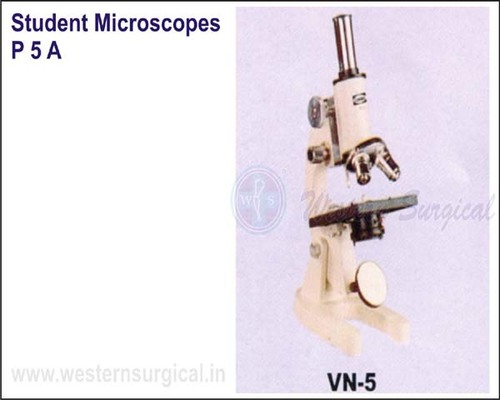 VN - 5 Student Microscope (Fixed Condenser By WESTERN SURGICAL