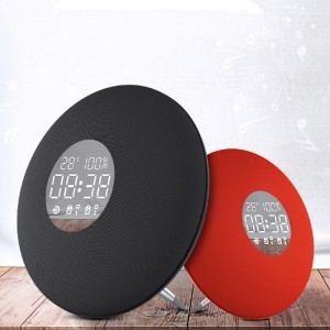 New Style Fashion Mirro Plate Clock Radio Portable Bluetooth Speaker