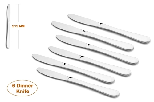 Silver Shapes Opera Dinner Knife 6 Pcs