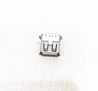 USB 2.0 A Type Socket Connector Female with Flange, Right Angle DIP
