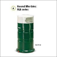 Green & Blue Round Litter Bins