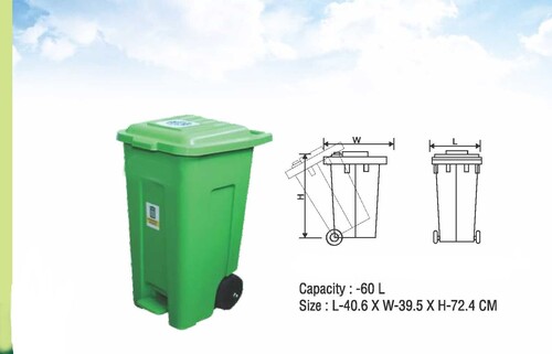 Dust Bins with Pedal cum Wheels INJ 60