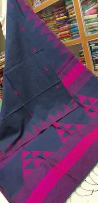 Cotton silk triangle design handloom saree