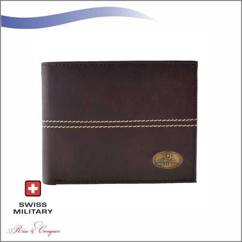 Swiss Military Mens PU Wallet Brown