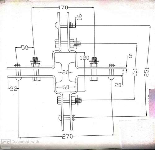 Pole clamp (Rectangular clamp)