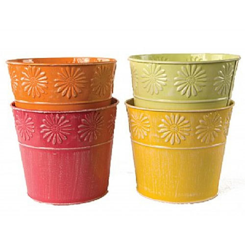Polished Round Color Planters