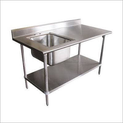 Eco-Friendly Stainless Steel Single Sink Unit Table