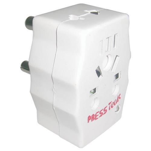 White Pressfit International Multi Plug Adapter