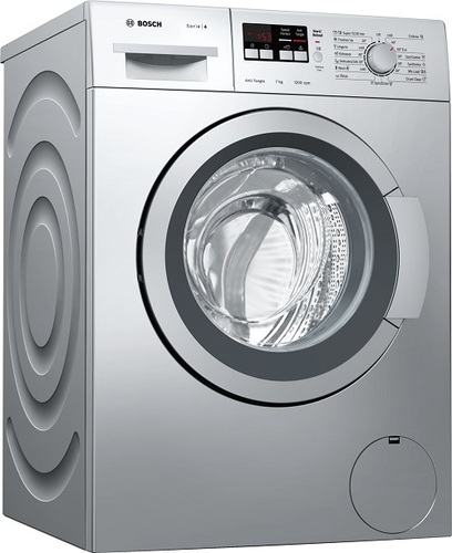 Sliver Bosch Serie 4 Washing Machine, Front Loader7 Kg Silver, 1200 Rpm