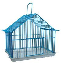 Small Blue Round Cast Iron Bird Cage For Feeding Birds