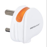 Pressfit Electrical 3 Pin Plug Top - Durable Plastic Body, Heavy Brass Terminals, 6 Amp & 16 Amp Ratings | High Efficiency, Versatile For Home And Industrial Use