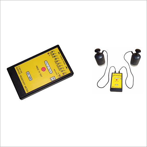 Surface Resistivity Meter Z203-100 - Autoranging 10x3 To 10x12 Ohms/sq, Multi-colour Led Indication, 9v Dc Battery Power Supply, 125x75x29mm Dimensions, 160g Weight, 12 Months Warranty