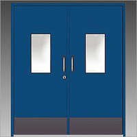 Blue Hinged HMPS Steel Door