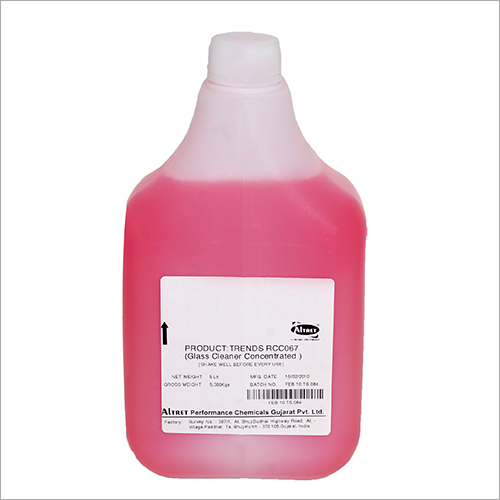 5 Ltr Glass Cleaner Concentrate - Liquid Formulation Pink Color | Effective Cleaning for Railway Applications 2-Year Shelf Life