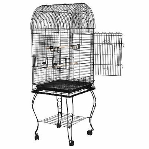 Large Wrought Iron Bird Cage Open Play Top