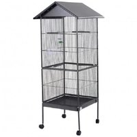 Dark Gray 61" Large Bird Cage Play Top Pet Supply