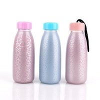 350ml Round shaped glass water bottle sports water bottle