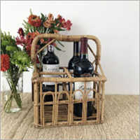 Rattan Wine Bottle Holder Design: Plain