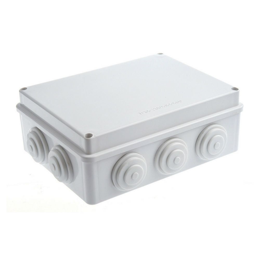 Waterproof junction box with and without connectors