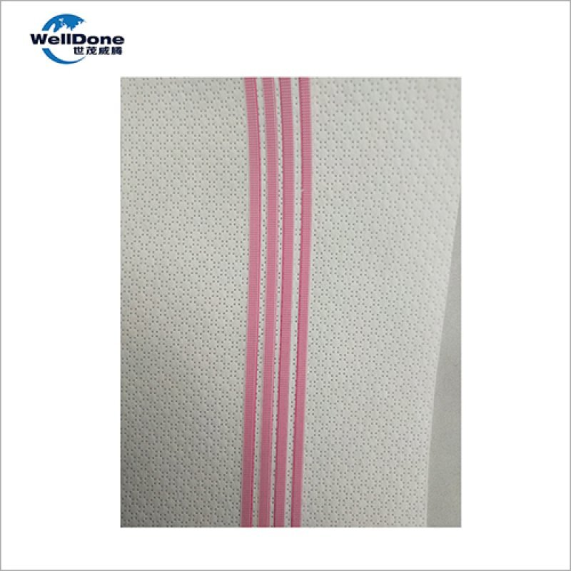 Thermal Conductivity Pp Side Tape Single Pe Foam - Color: White With Pink Stripes